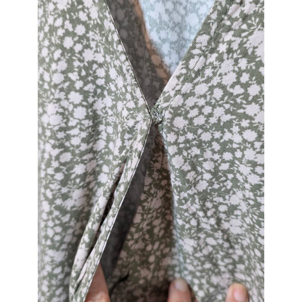 Angels Cottagecore Dress 3X Micro Floral Flutter Sleeve V Neck Boho Feminine - Picture 4 of 10